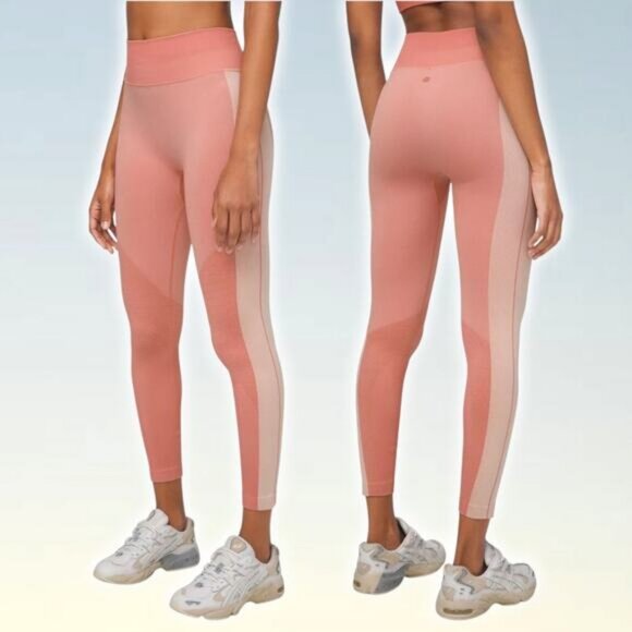LULULEMON Ebb to Train Tight Abstract Size 6 Copper Clay Angel Wing - Picture 1 of 9